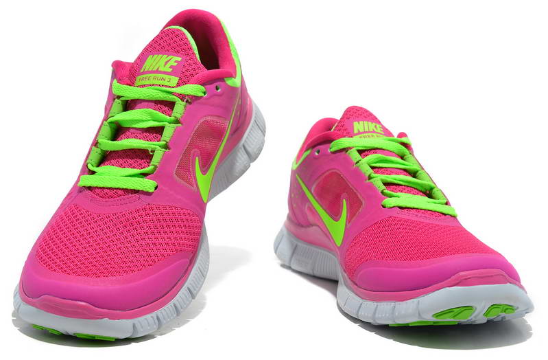 Nike Free run Womens Shoes 5.0  breathable Pink Green (1)